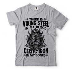 Viking Steel Celtic Iron Mens T-shirt Thor Odin Ragnar Nordic Norse Mythology T
