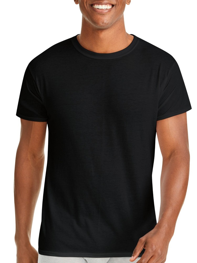 Men’s Tagless Crew-neck T-shirts, Small 34-36, 4pk, Hanes Red Label, Assorted