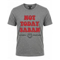 Sheshow Grey Not Today Saban Georgia Bulldogs Graphic Tee Medium