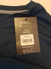 New Athletic Works Men’s T-Shirt Navy Blue 5XL Polyester DriWorks Breathable