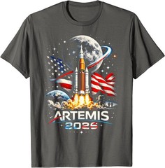 Artemis 2026 American Rocket Launch to The Moon Landing T-Shirt