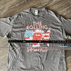Junk Food Tees Rolling Stones Graphic Tee Shirt Size XL Gray Band Tour Style