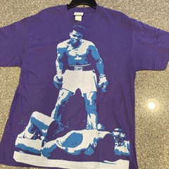 Muhammad Ali Extremely Rare Vintage 2006 Bean Dip The Greatest Boxer T-Shirt L