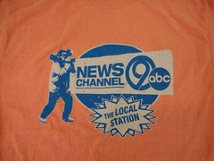 News Channel 9 ABC Syracuse NY T Shirt Size S Local SYR Orange Cotton Polyester