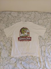 Jurassic Dark Beer Men’s XXL T-Rex Dinosaur Catalina Island Graphic White Tee