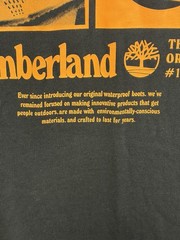 Timberland The Original #10061 Graphic Tee Shirt XXL Black Orange Boot Logo NWT