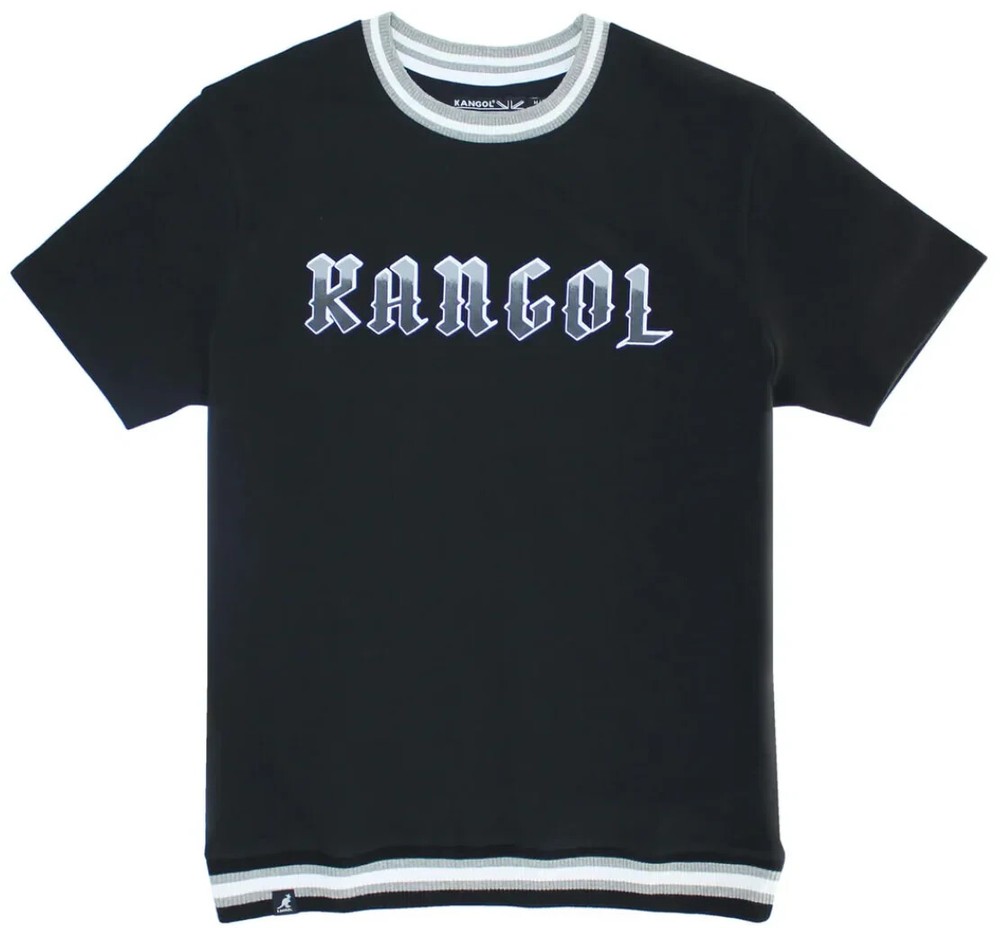 Kangol Game Day Black Heavyweight Crew Neck Black T-Shirt