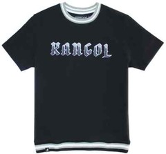 Kangol Game Day Black Heavyweight Crew Neck Black T-Shirt
