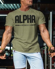 133. Alpha Funny Motivational Workout Gym T-Shirt for Men