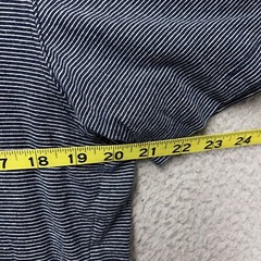 Barbour Shirt Mens Large Blue White Striped Tailored Fit Round Neck Pocket