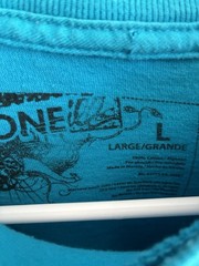O’Neill Men’s Blue Graphic Logo Tee L Cotton Jersey Crew Neck Short Sleeve