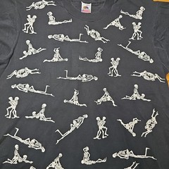 Fashion Victim Skeletons XL T-Shirt Vtg Single Stitch Made In Usa Glows IN Dark