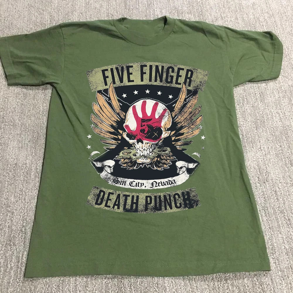 Popular Five Finger Death Punch Gift For Fan S to 5XL Green T-shirt S105