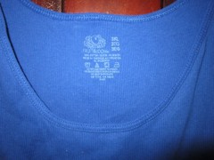 Fruit Of The Loom New Mens Tank Top Ribbed Knit Shirt Cotton Blue Sleeveless 3XL