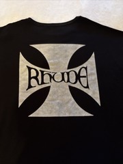 Rhude Cross Men’s Black 2XL Twill Cotton Graphic Logo T-Shirt Size XXL ￼