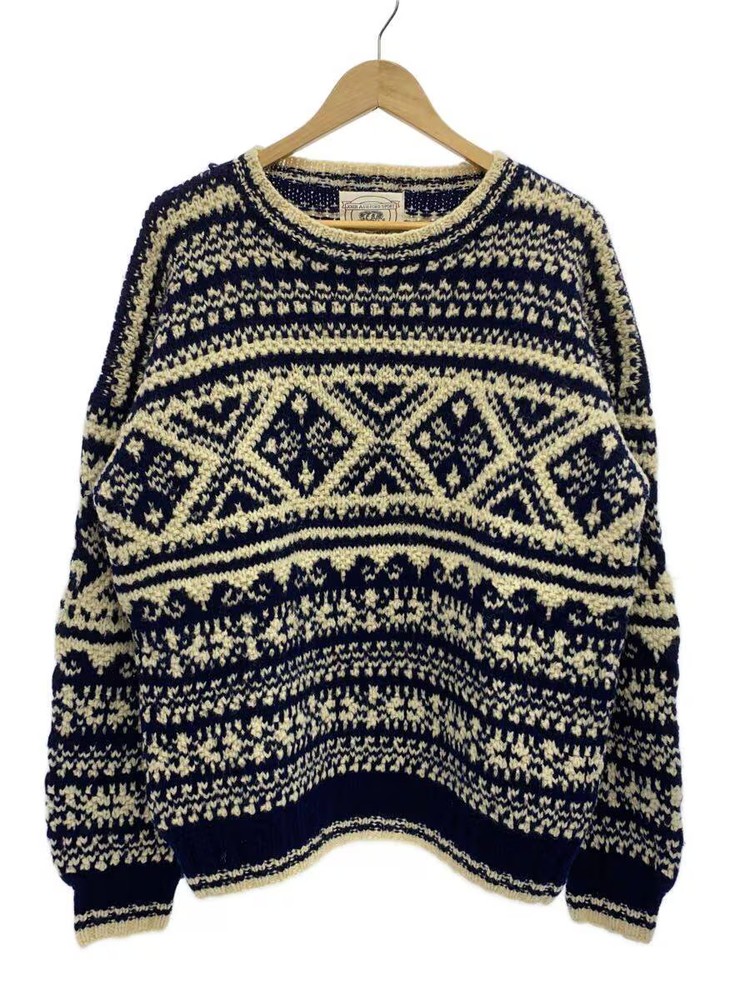 Other brands: JOHN ASHFORD SPORT knit sweater (thick), size M, wool, blue, plain
