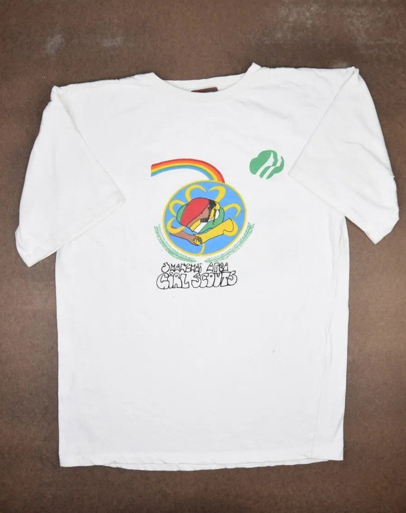 Vintage Girl Scouts T Shirt Size XL Can Do Anything Graphic Shanghai Area Group