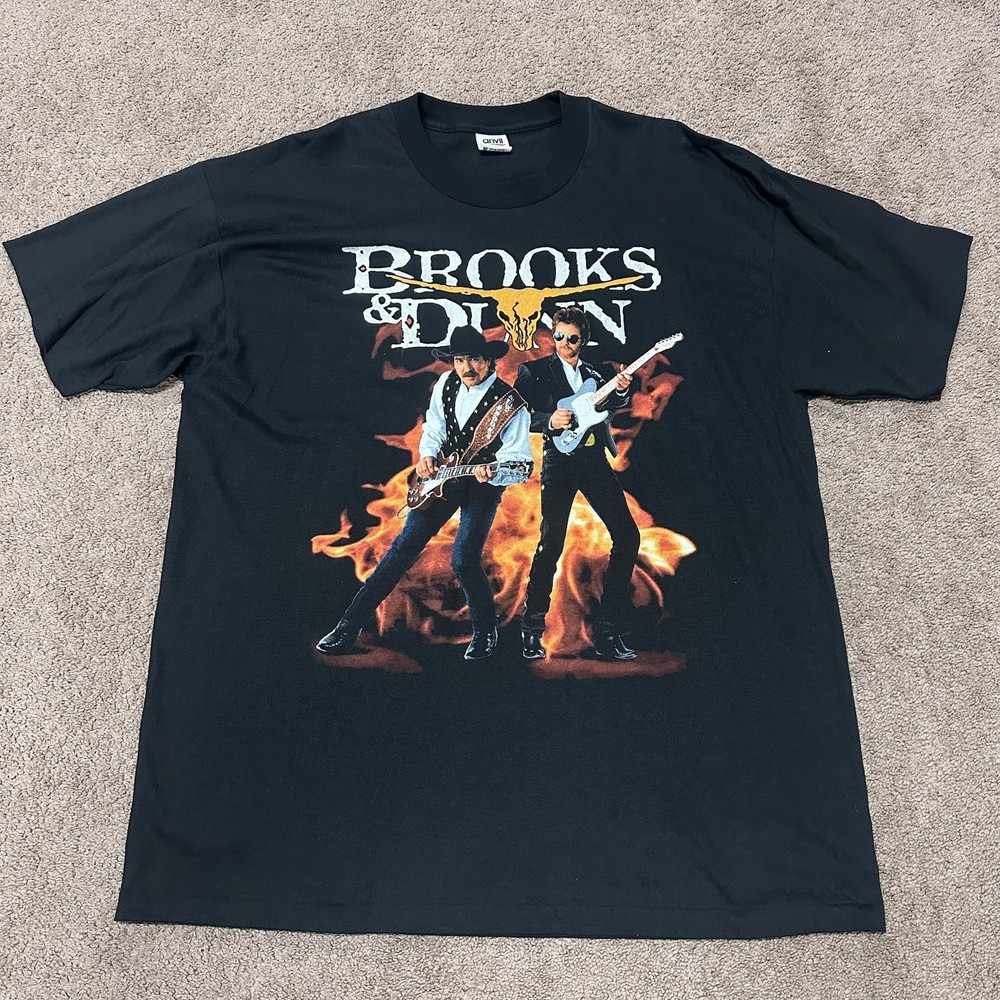 Vtg Brooks & Dunn Electric Rodeo Concert Tour Tee Shirt 1990’s Single Stitch XXL