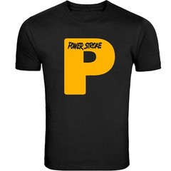 Powerstroke Small chest P Design T-Shirt Unisex Black Color Front & Back S – 5XL