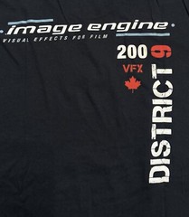 District 9 Movie Shirt Mens Medium Rare VFX Crew Tee 2009 Image Engine Y2K Black