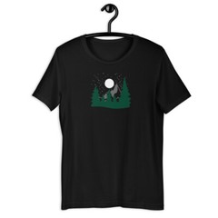 Lunar Mountain Unisex T-Shirt – Moon – Forest – Mountains