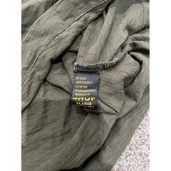 Jean Shop Henry Henley Shirt Mens XL Olive Green Long Sleeve Cotton