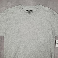 Smith’s Workwear Shirt Mens Medium Gray Crewneck Pocket Made USA Outdoor Casual