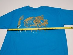 Vtg Art Deco Miami Florida C.G Designs ’92 Single Stitch XL Blue Gold Shirt USA