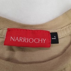Narriochy Beige NARROCHY Logo Graphic T-Shirt Men’s Size Large Classic Casual