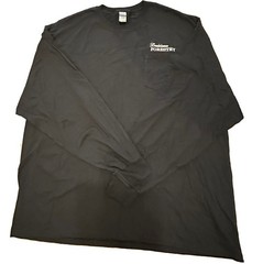 Louisiana Forestry Long Sleeve Pocket T Shirt Black Gildan Ultra Cotton 3XL