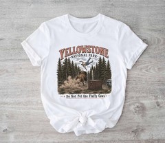 Do Not Pet The Fluffy Cows T-Shirt, Yellow-stone National Park Tee