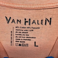Van Halen Live 1982 Tour Tee Mens L Distressed Band T-Shirt Concert Vintage Look
