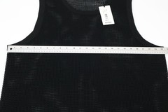 Murano Wanderin West Mesh Tank Top XXL Black Sleeveless Knit NWT