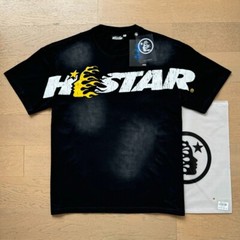 Hell Studios star Gel Sport Logo tee men’s cotton washed short sleeved T-shirt