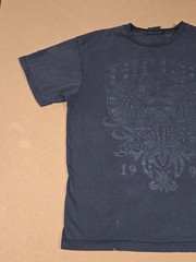 Vintage Y2K Tapout Mens Graphic T-shirt Black On Black MMA Size Large USA