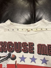 Vintage 1990 Flight #23 Michael Jordan Excuse Me T-Shirt White Men’s XL Bulls
