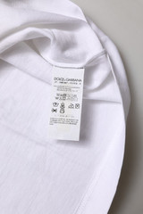 DOLCE & GABBANA T-shirt White Cotton Short Sleeve Round Neck IT48/US38/M 220usd