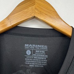 USMC Marines Short Sleeve T-Shirt Men’s Size L Black Moisture Wicking USA NWOT