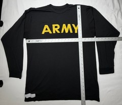 Army Physical Fitness Uniform Men’s Long Sleeve Crew Neck Size Medium Black