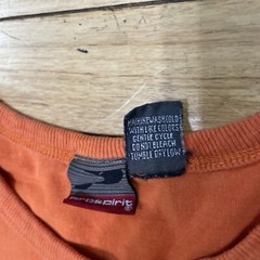 PROSPIRIT Shirt Men L Orange Grunge Skate Tee Knit Thick Stitch Hem Halloween L