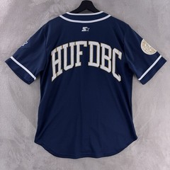 Starter HUF DBC Baseball Jersey Mens Size Small Navy Button Front Logo Casual