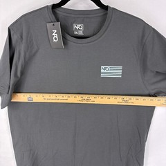 NFQ T Shirt Mens 2XL XXL Gray Short Sleeve Crew Neck Lightweight Stretch NEW
