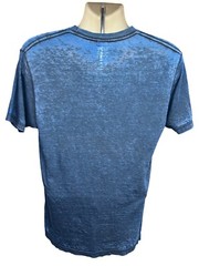 GM Chevy Bowtie Logo Blue Heather Thin Graphic Mens T-Shirt Medium Stretch New