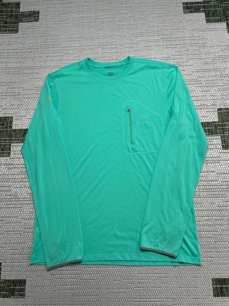 Patagonia Tropic Comfort Shirt Mens Medium Blue Fleece *Logo
