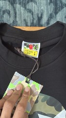 A Bathing Ape BAPE Men’s Black Graphic Logo Crew Neck Short Sleeve T-Shirt L