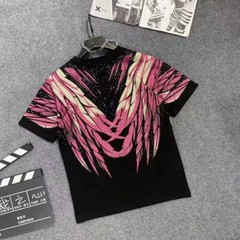 New Men Luxury Diamond Wings Rhinestones Fashion T-Shirt High Quality