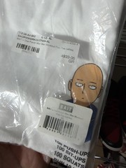 BAIT X One Punch Man Men Workout Plan Tee White XL Rare Streetwear Anime SEALED
