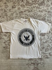 Vintage 90s Soffe Navy T-Shirt with black United States Navy emblemSize M #90s