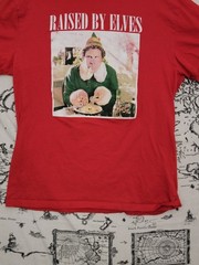 Elf Raised by Elves Buddy Movie Graphic T-Shirt Men’s XL Red Cotton