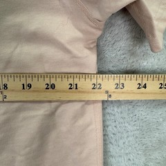 BYLT Basics Mens Large Drop Cut SS T-Shirt Peach Pink White Pocket Curved Hem